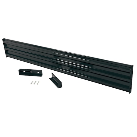Vestil Drop-In Style Guard Rail 10 Ft Black GR-F3R-DI-10-BK